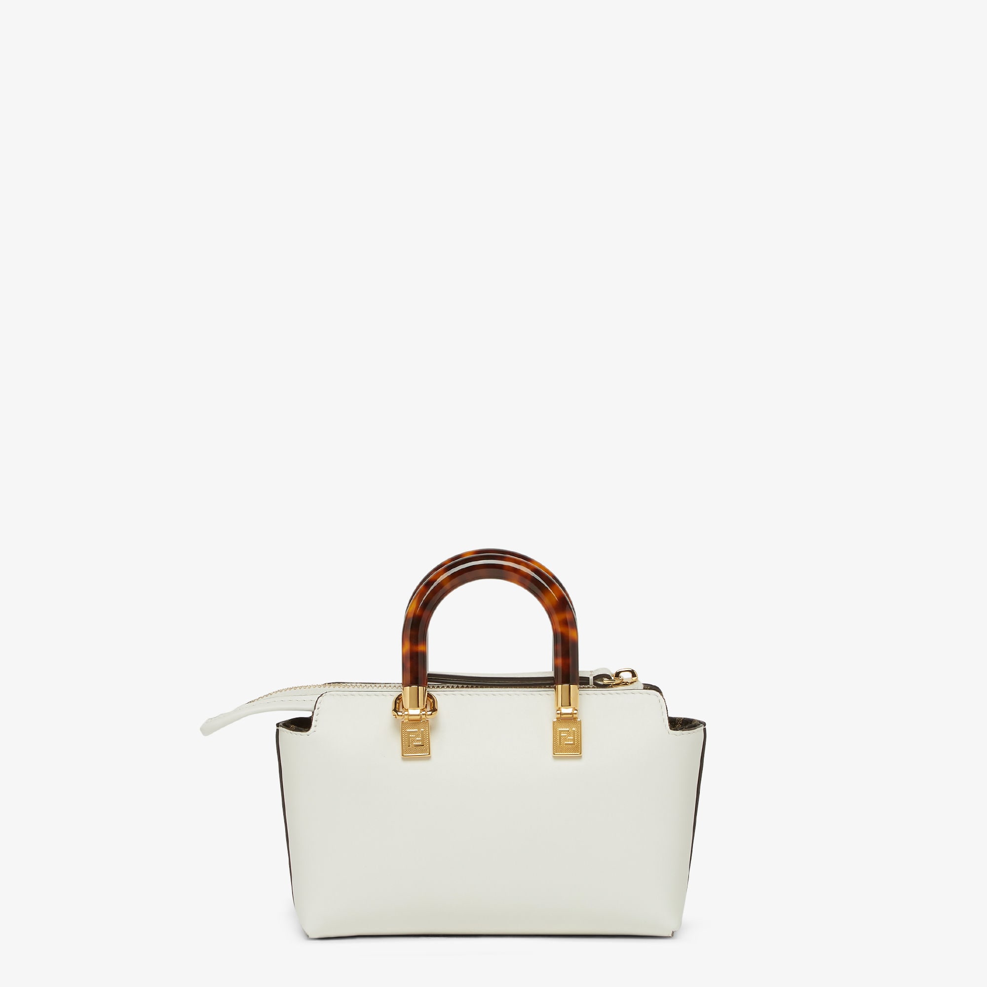 By The Way Mini Small white leather Boston bag Fendi