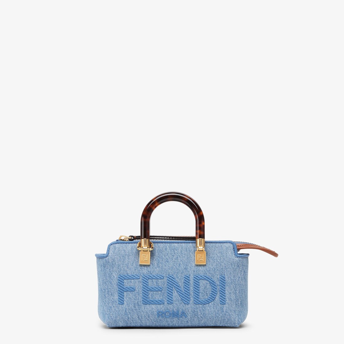 Fendi Women's 'By The Way Mini' Denim Shoulder Bag - Blue - Shoulder Bags