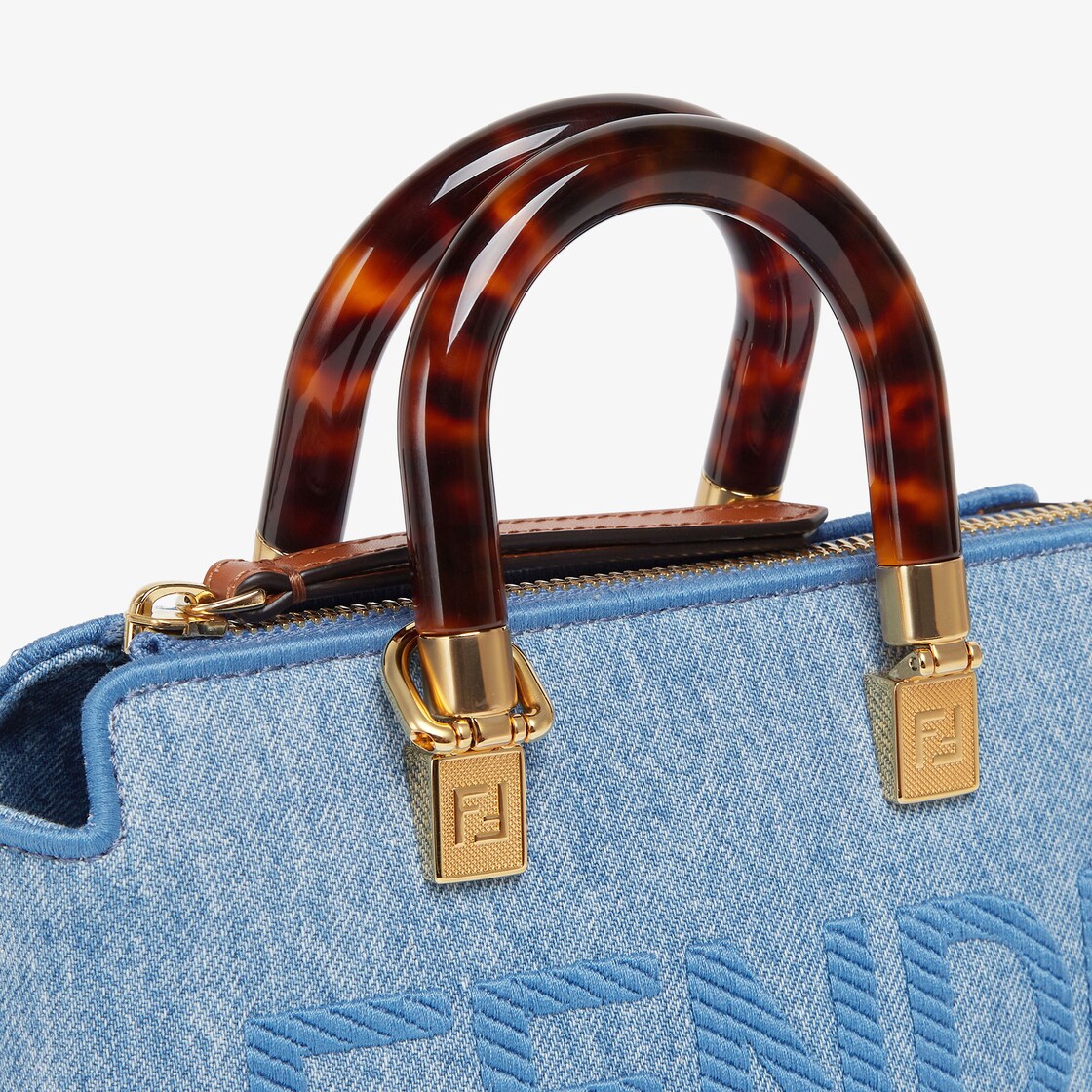 Fendi Neutral By The Way Boston FF Logo Mini Bag, Designer code:  8BS067AL9Q, Luxury Fashion Eshop