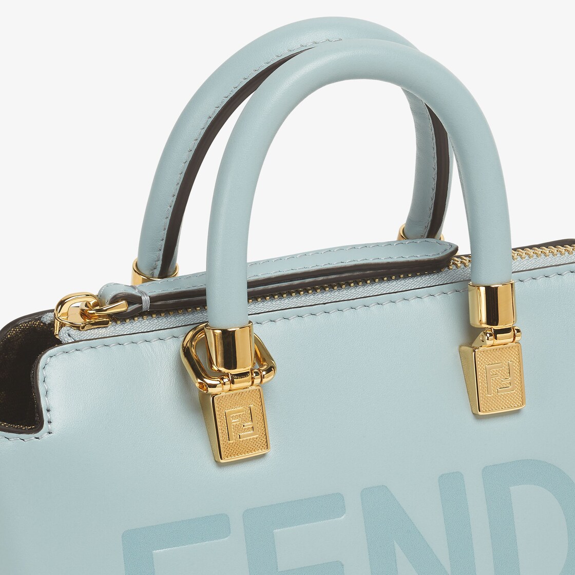 By The Way Mini - Light blue leather small Boston bag | Fendi