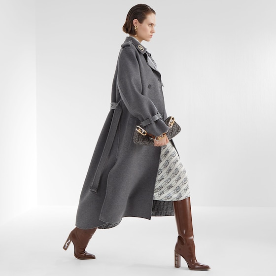 コート - グレーウール コート | Fendi コート - グレーウール コート | Fendi