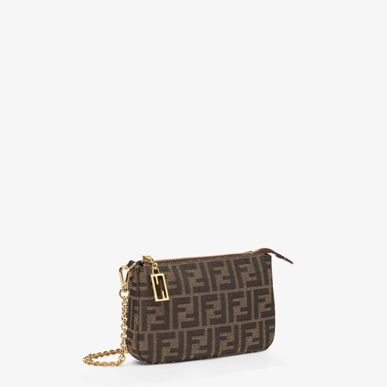 Fendi Baguette pouch made of fabric with jacquard FF motif | Thumbnail 2