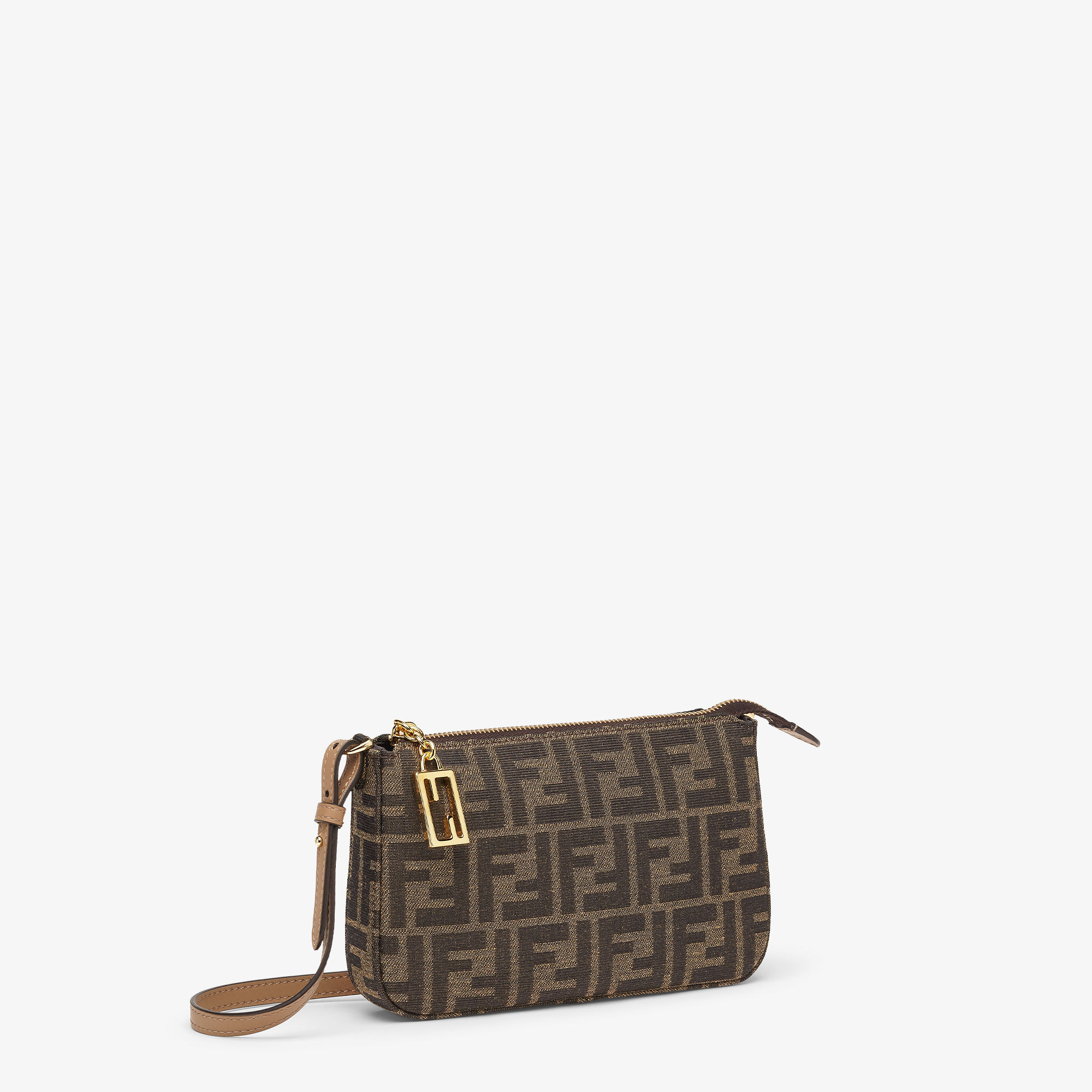 Baguette Pouch Fabric Brown Fendi