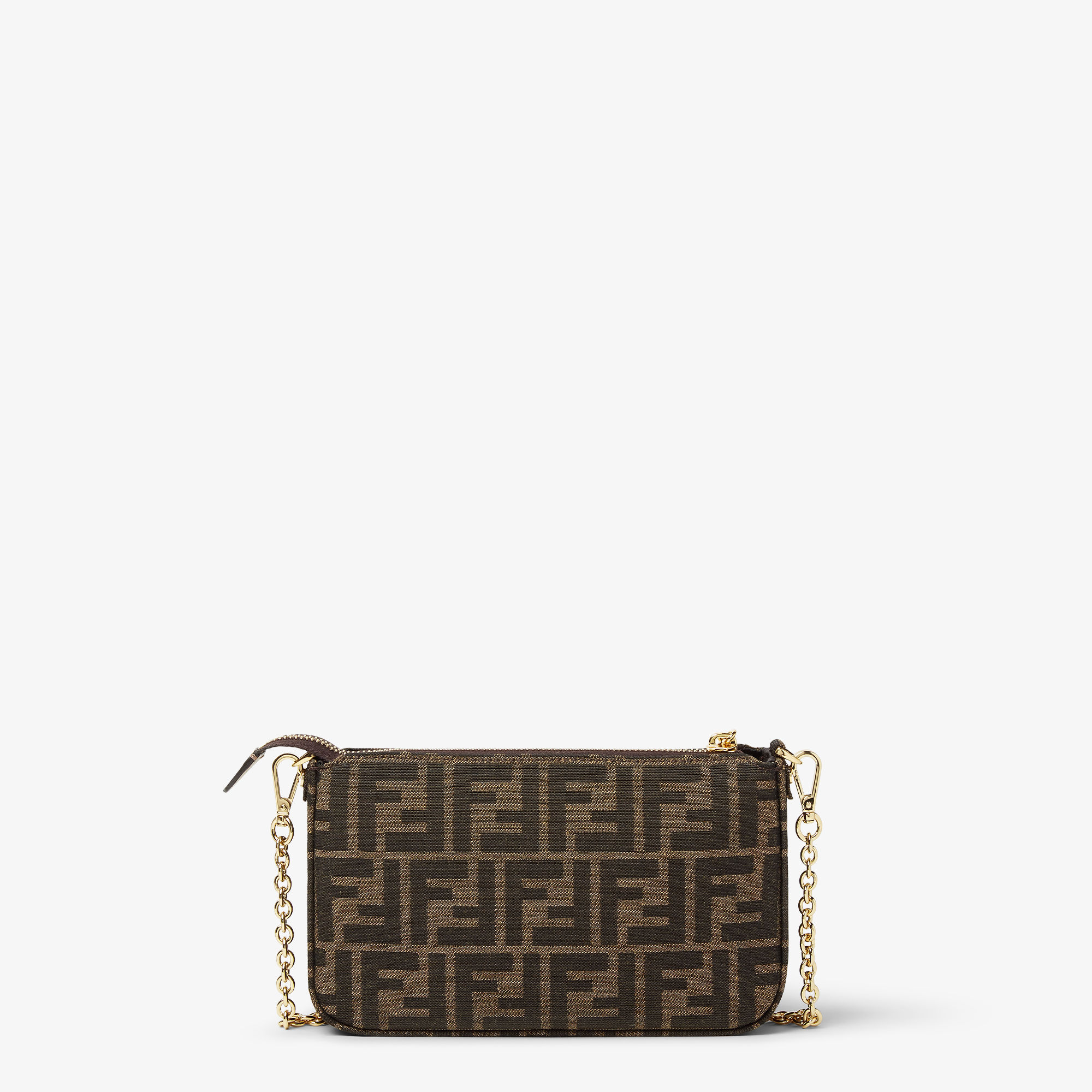 Baguette Pouch Fabric Brown Fendi