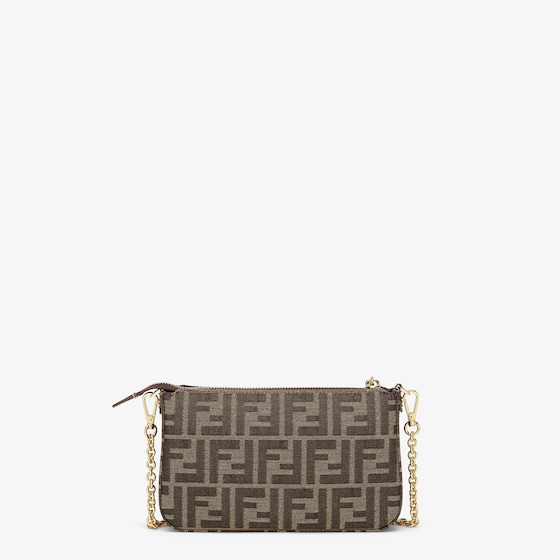 Fendi Baguette pouch made of fabric with jacquard FF motif | Thumbnail 4