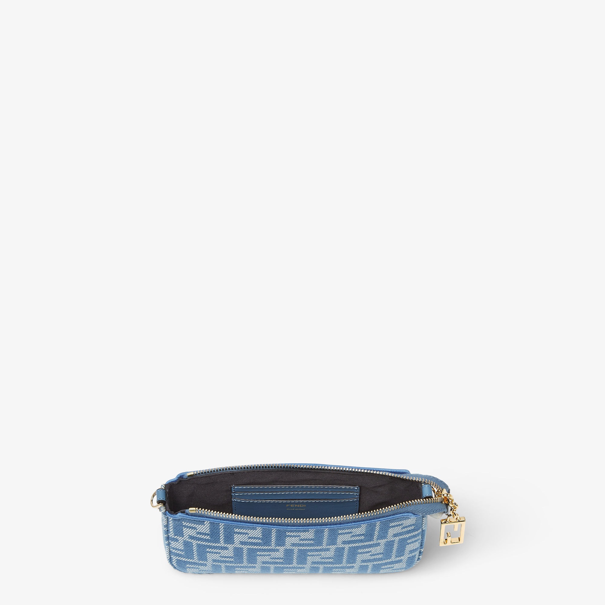 ポーチ Fendi Baguette Pouch Tessuto Ff Pu Baguette Pouch Fabric Blue | Fendi