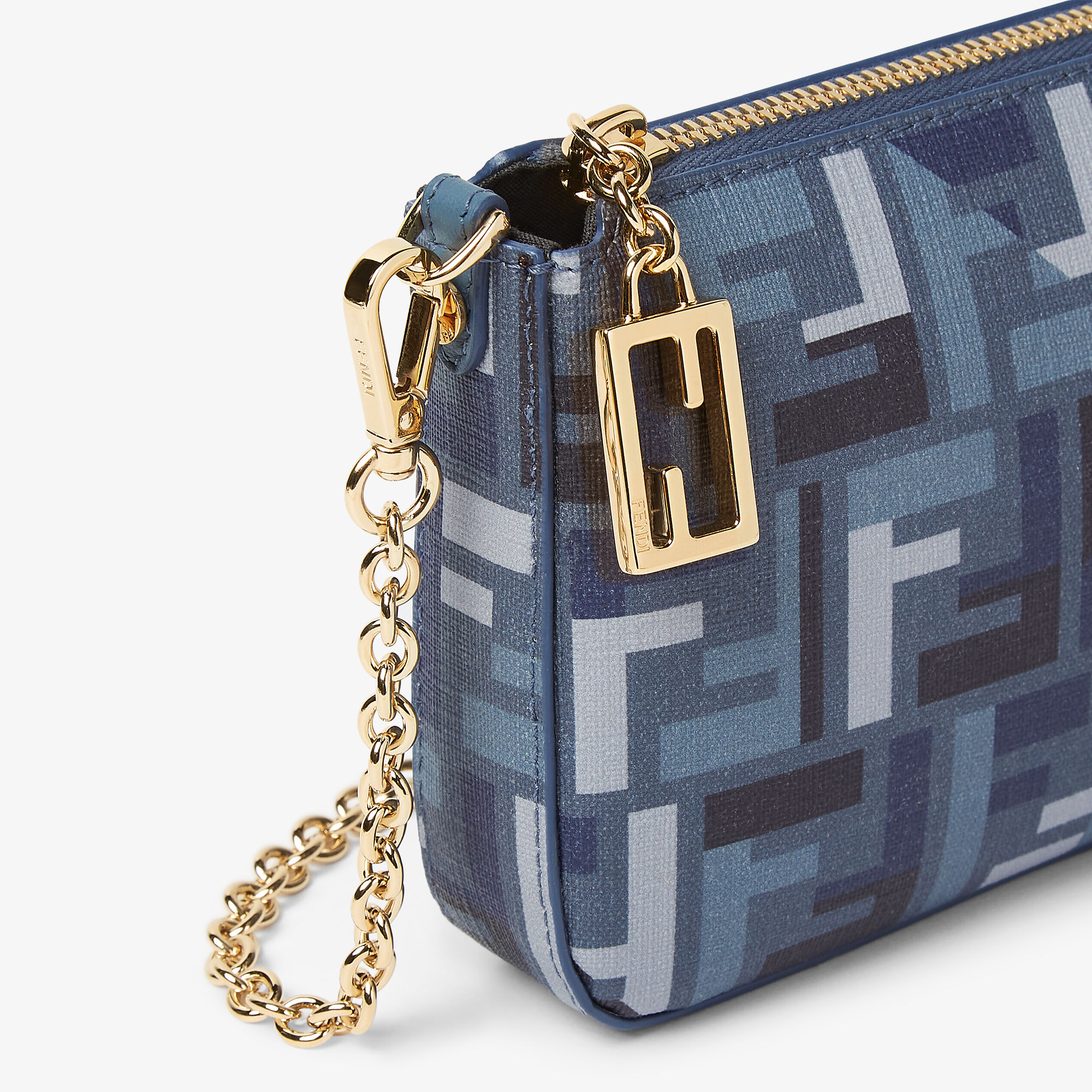 Baguette Pouch Fabric Blue | Fendi