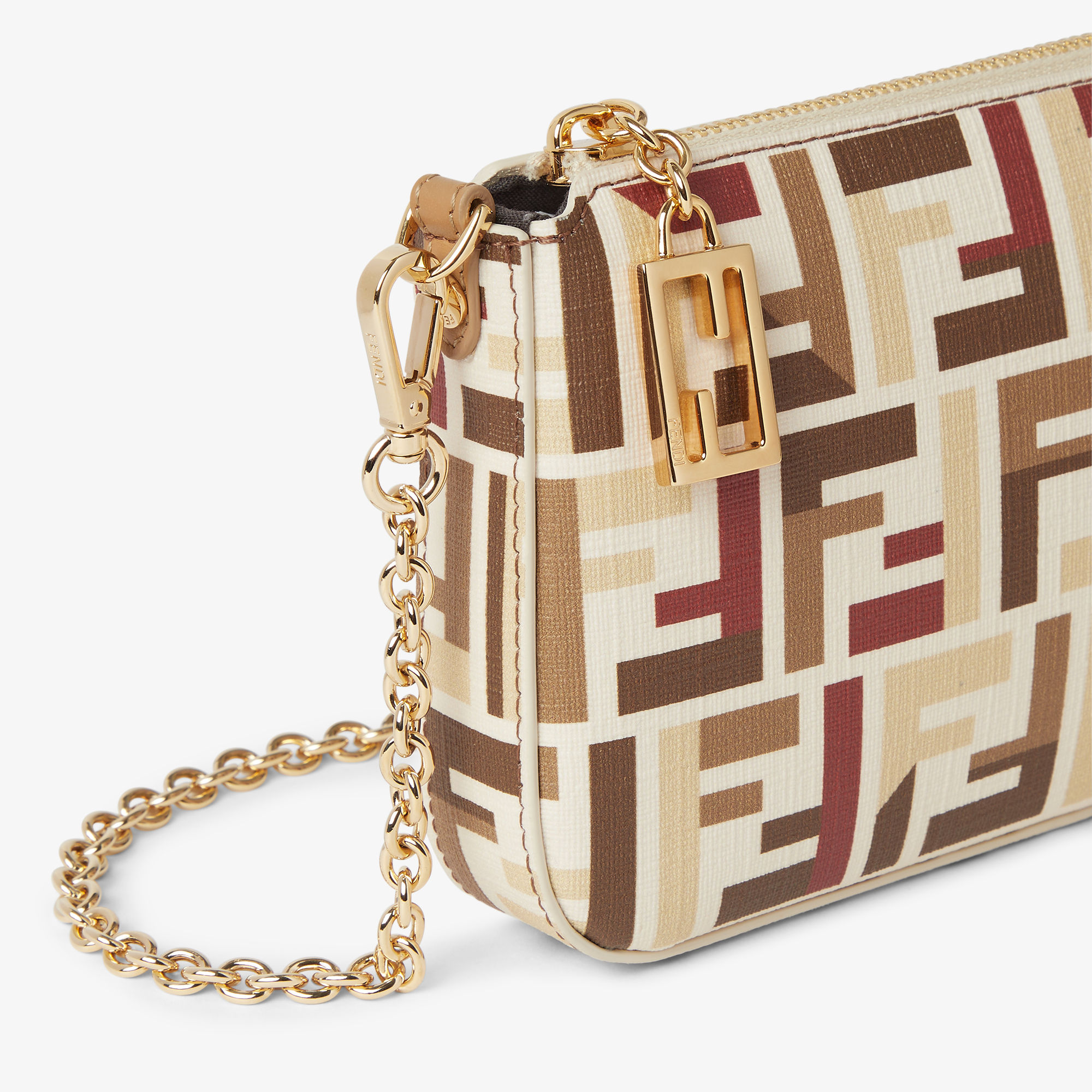 財布・小物その他 FENDI Baguette Pouch Tessuto Ff Pu Baguette Pouch Fabric Brown | Fendi