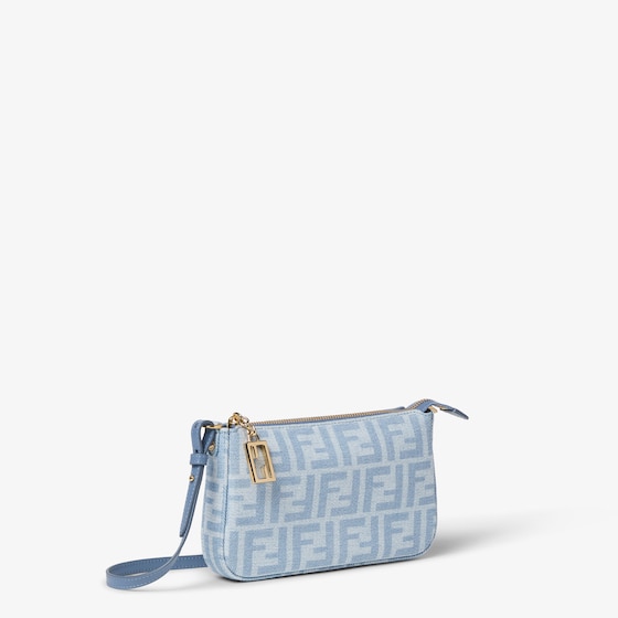 Fendi Baguette pouch made of organic cotton FF denim in a light | Thumbnail 3