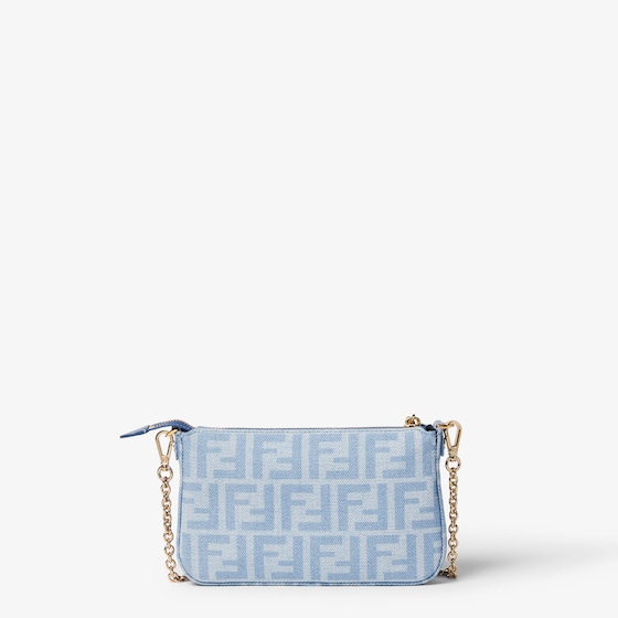 Fendi Baguette pouch made of organic cotton FF denim in a light | Thumbnail 4