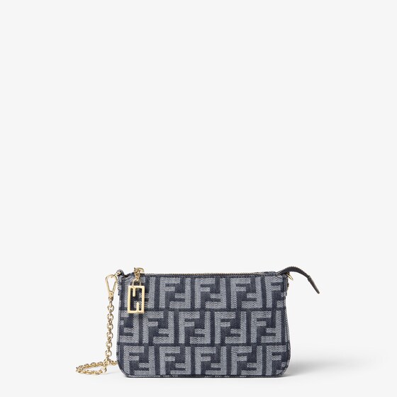 Fendi Baguette Pouch In Blue