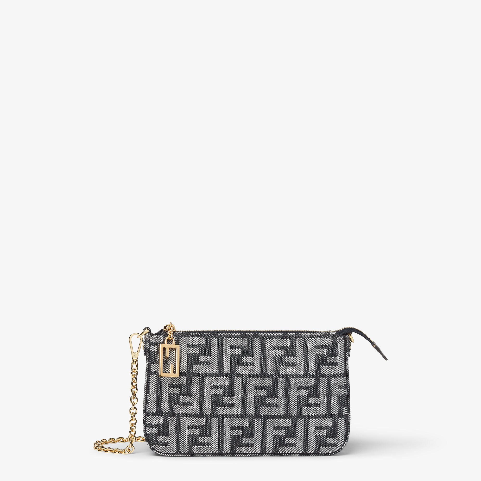 バゲット スリム クラッチ ファブリック ブルー | Fendi