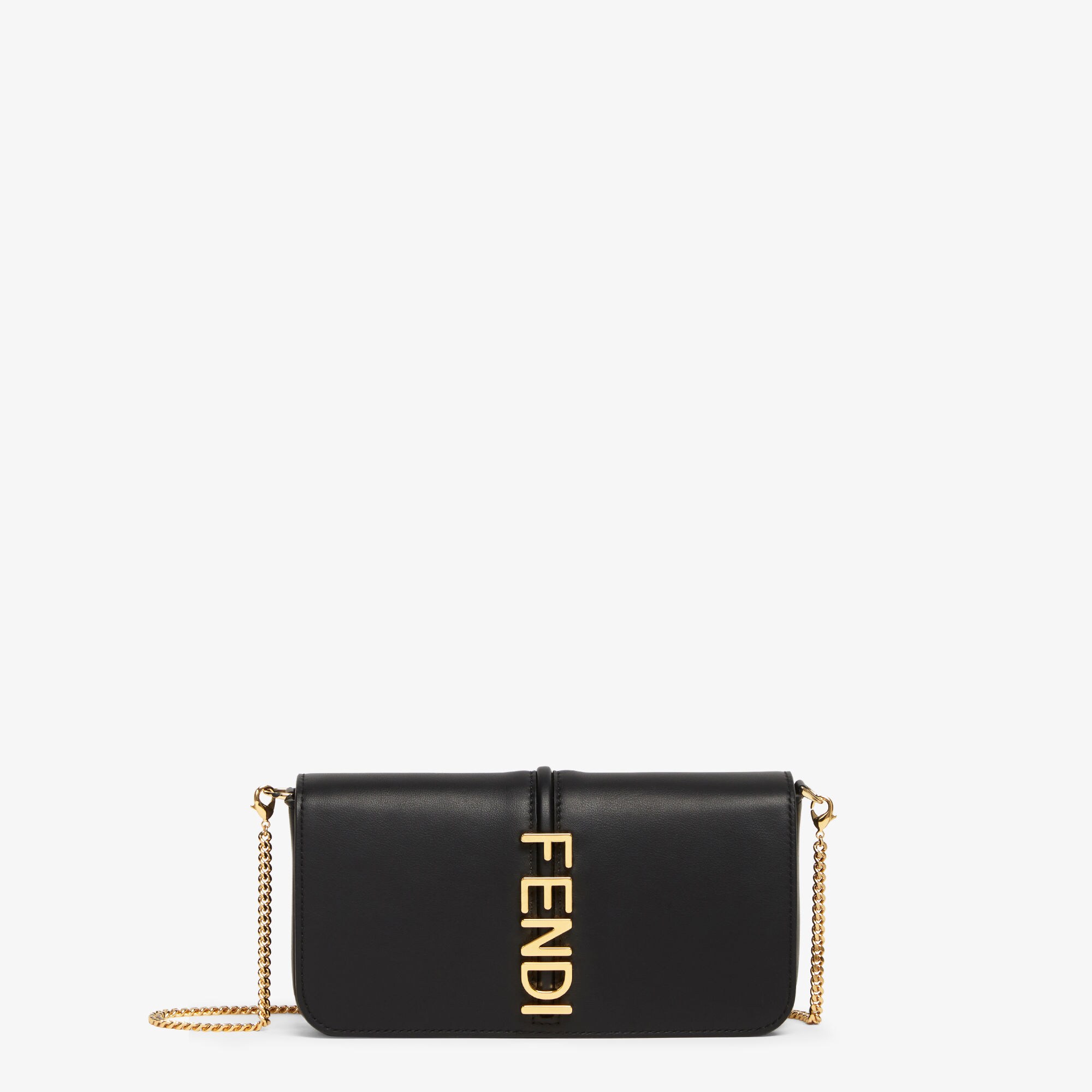 フェンディグラフィ 財布ショルダー レザー ブラック | Fendi