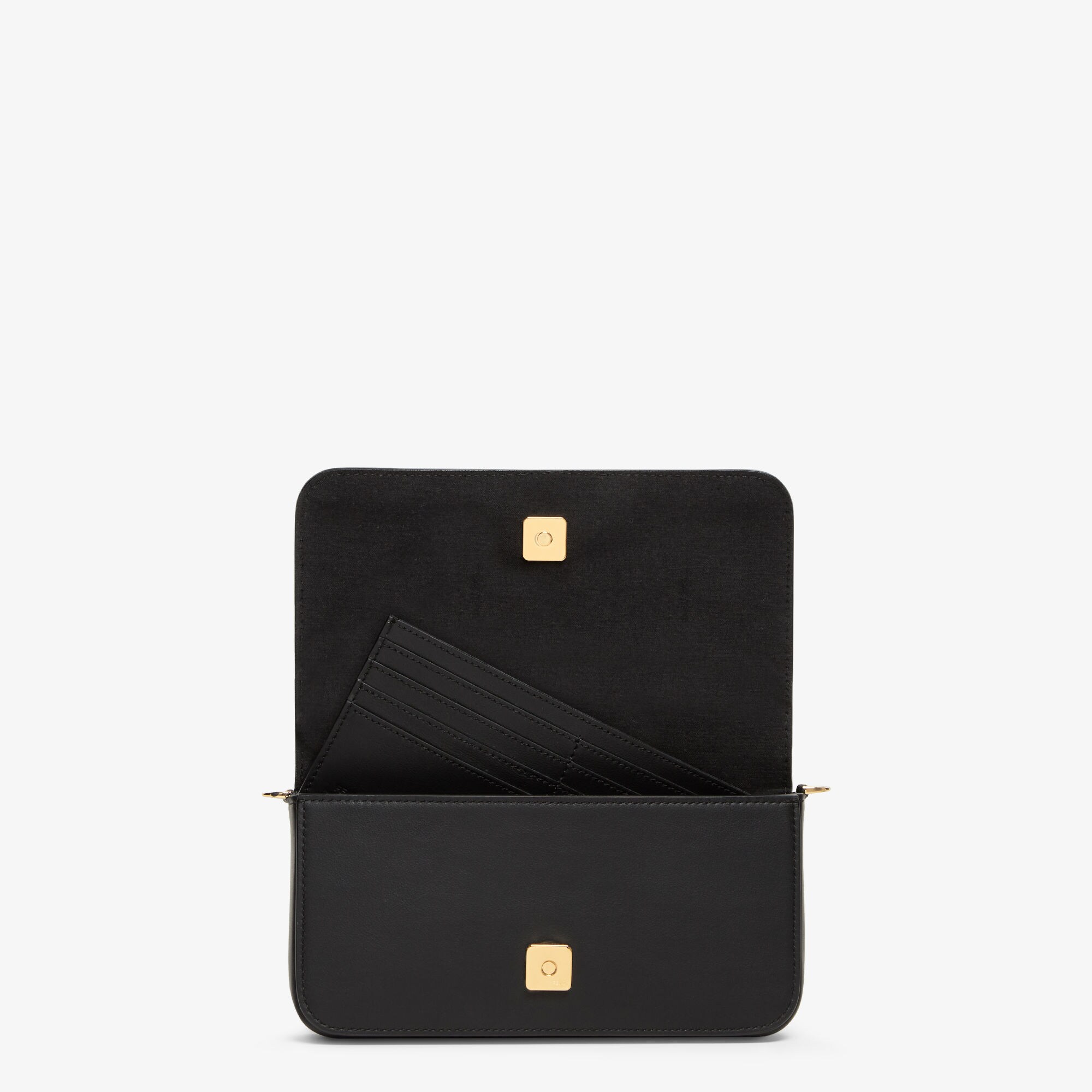 Fendigraphy Wallet On Chain Leather Black | Fendi
