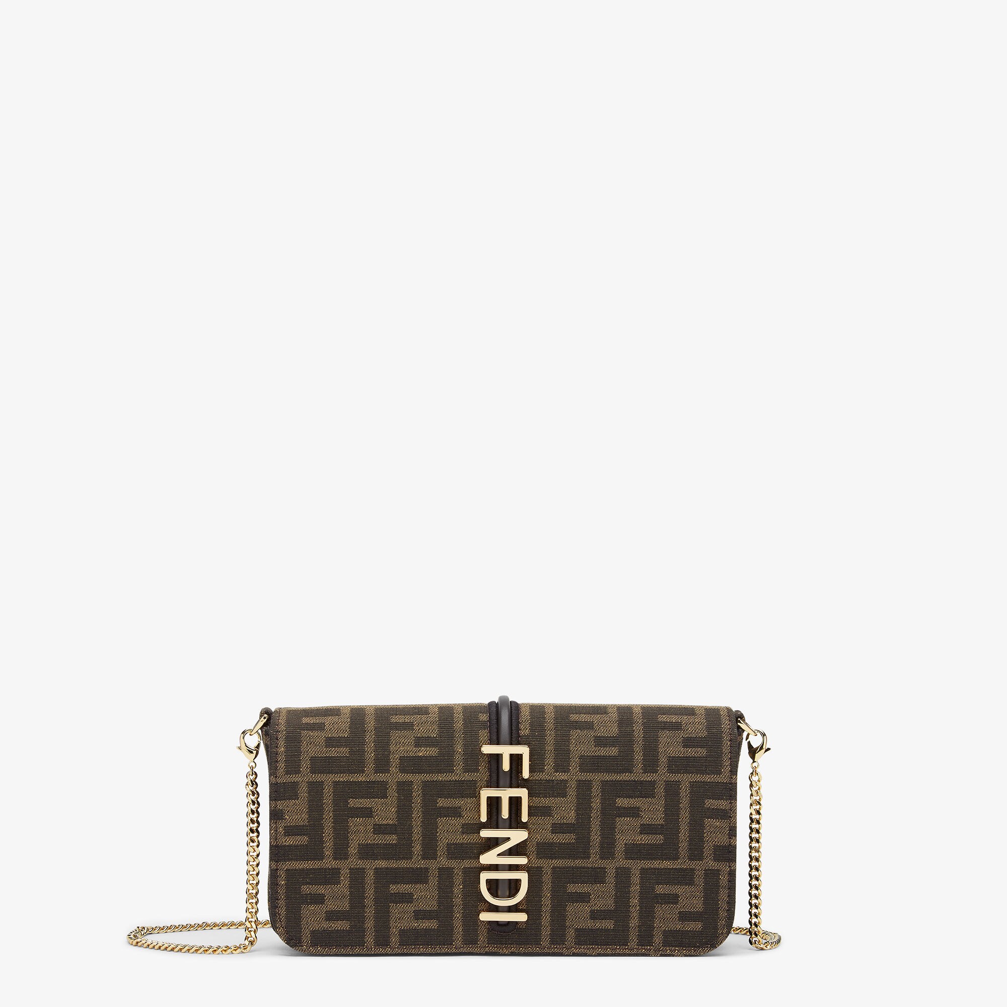 フェンディグラフィ 財布ショルダー ファブリック ブラウン | Fendi 