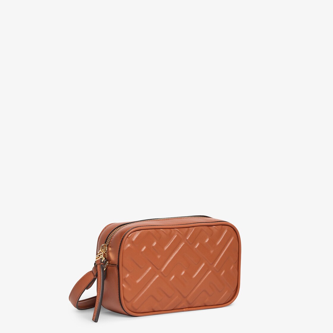 Fendi Embossed Leather Camera Bag in Brown