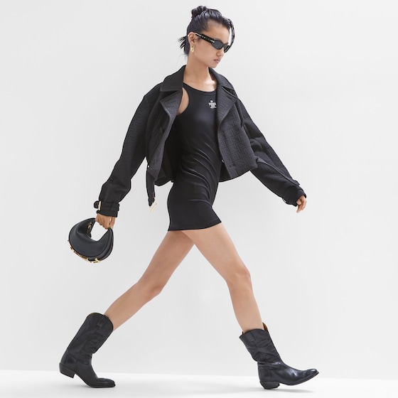 Fendi Mini hobo bag made of soft black leather, embellished | Thumbnail 6