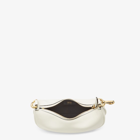 Fendi Mini hobo bag made of soft white leather, embellished | Thumbnail 3
