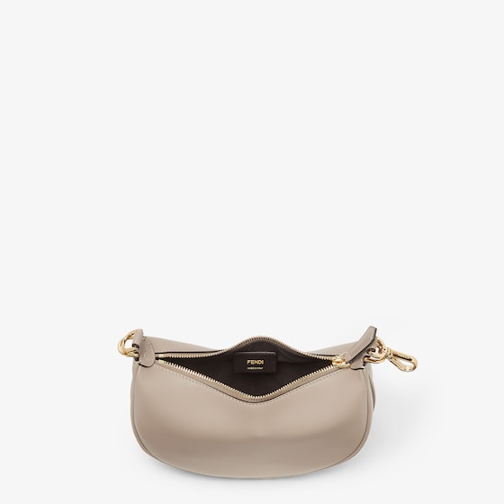 Fendi Mini hobo bag made of soft dove grey leather, embellished | Thumbnail 3