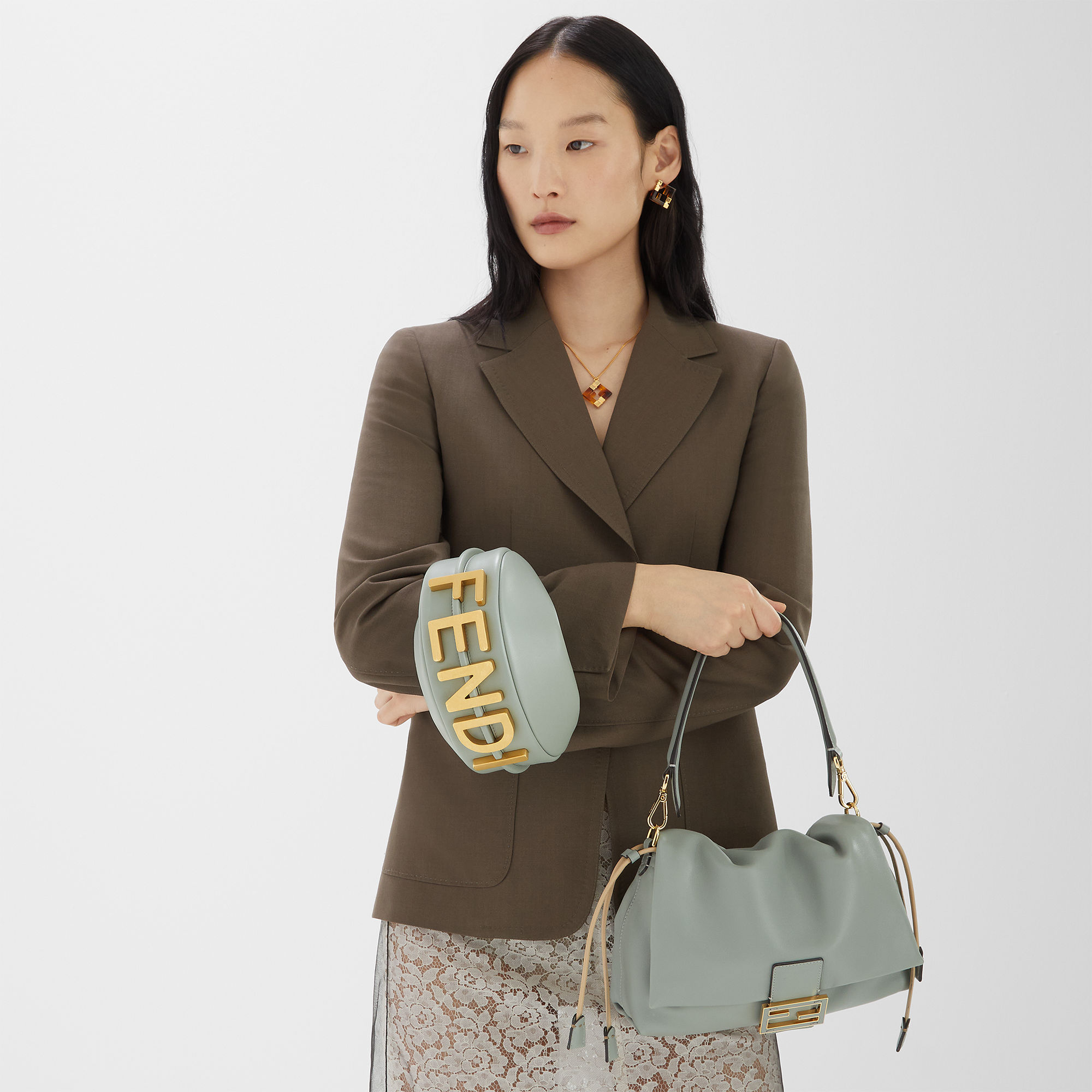 Fendigraphy Mini Leather Green | Fendi