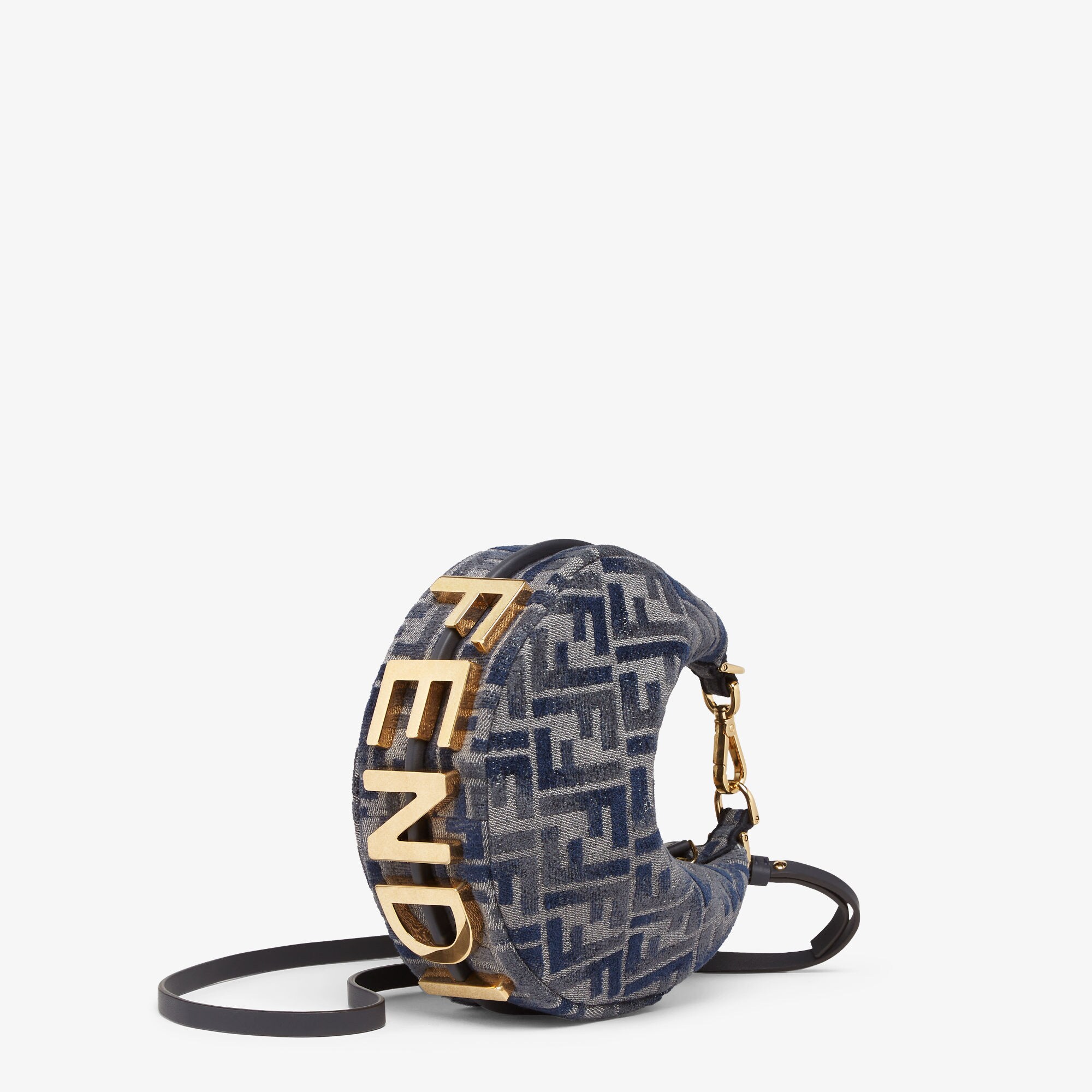 FENDI｜ (Mini Fendigraphy Chenille Degrade FF (8BS081 AS Fendigraphy Mini Fabric Blue | Fendi