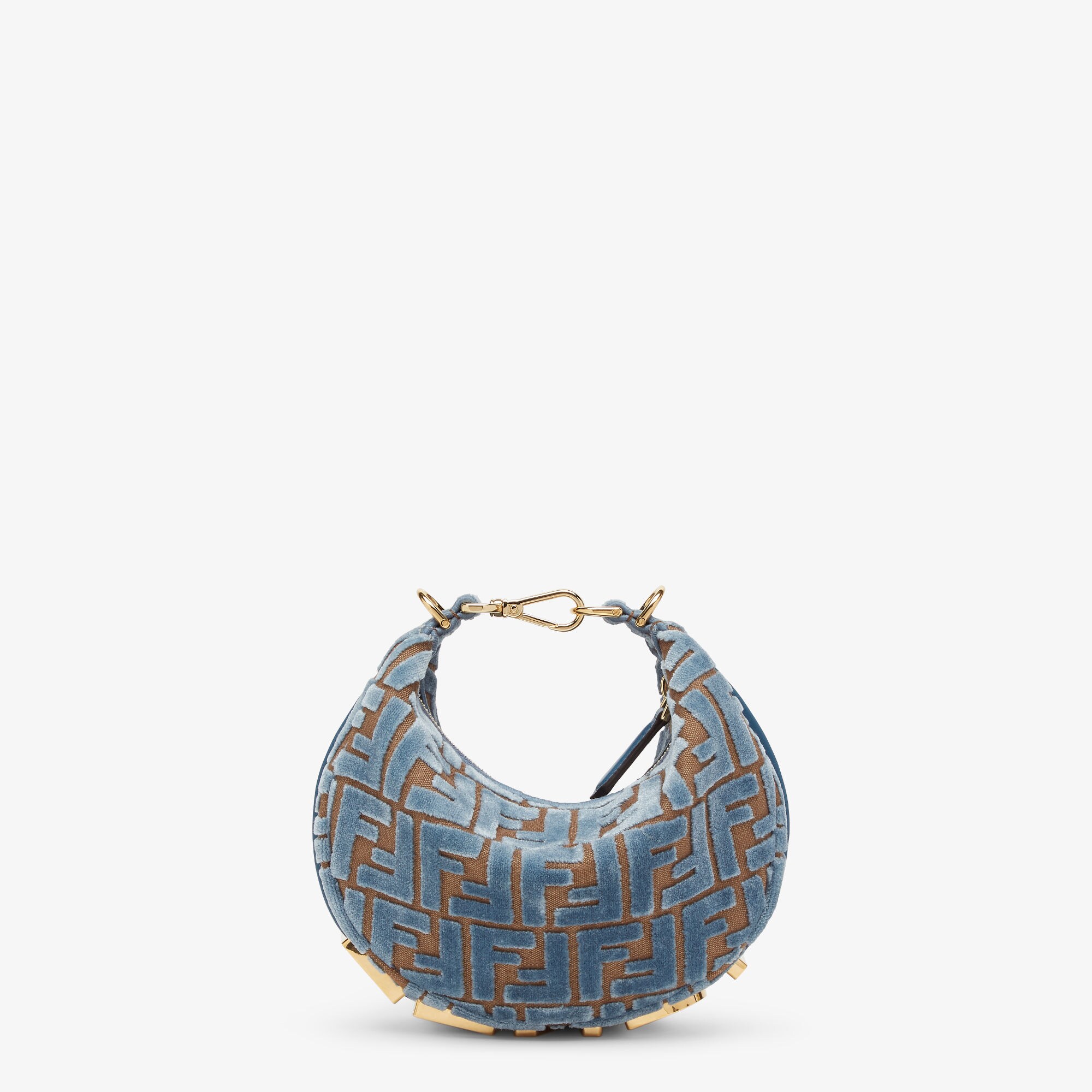 【送料&関税込】Fendigraphy Mini Hobo Bag Fendigraphy Mini Leather Blue | Fendi
