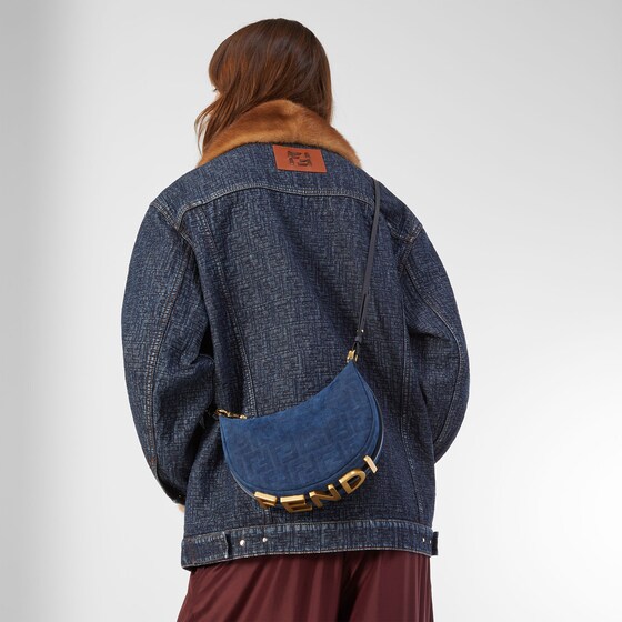 Fendi Mini Fendigraphy hobo bag with a contemporary look and bold | Thumbnail 2
