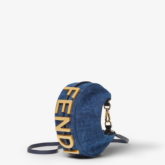 Fendi Mini Fendigraphy hobo bag with a contemporary look and bold | Thumbnail 3