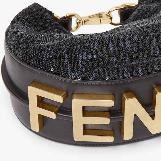 Fendi Mini Fendigraphy hobo bag with a contemporary look and bold | Thumbnail 5