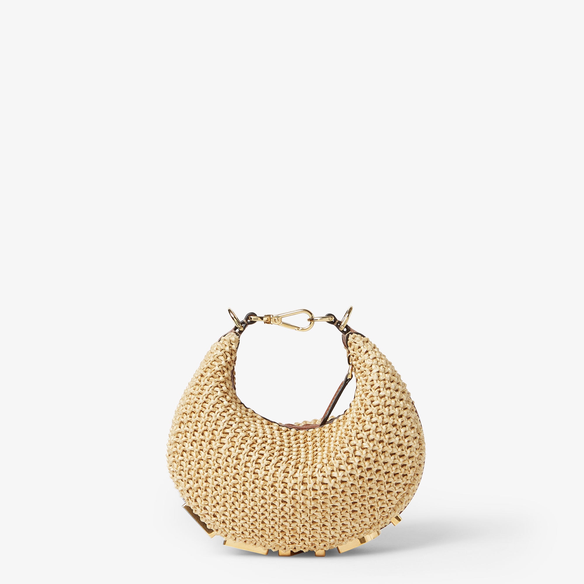 Fendigraphy Mini Raffia-effect material Beige | Fendi