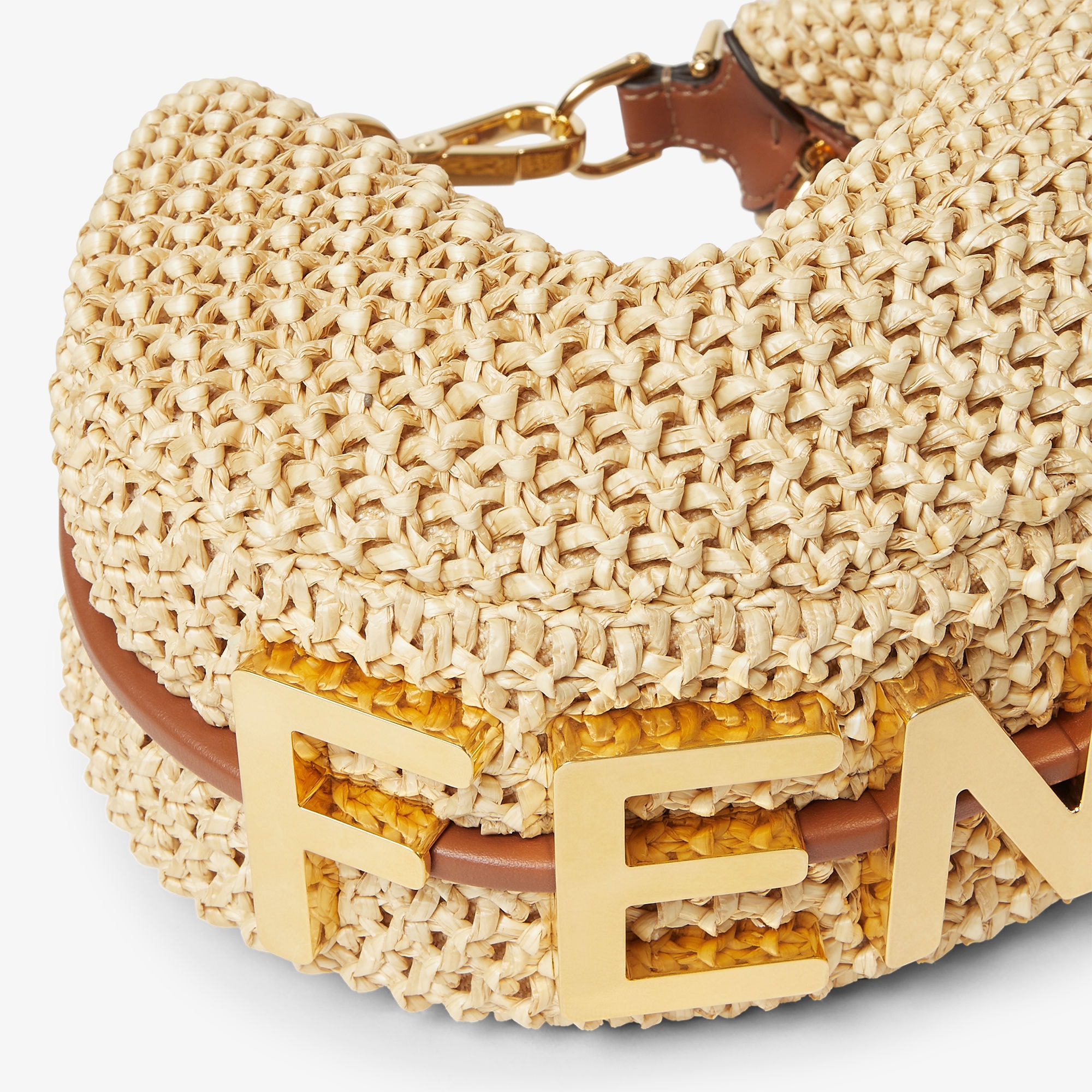 FENDI ゴールド ストライプ ショルダーバッグ Fendigraphy Mini - Beige | FENDI US