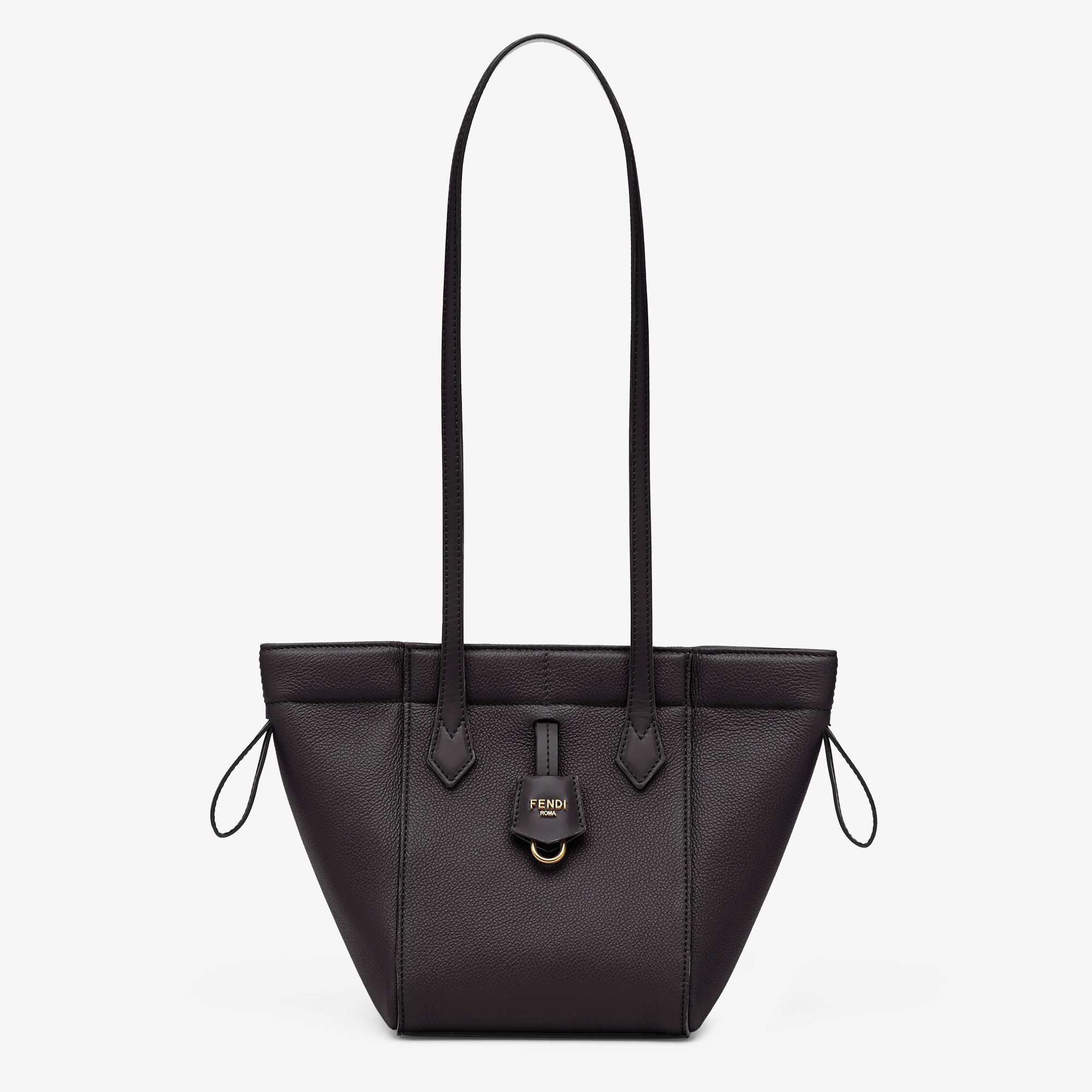 Fendi Origami Mini - Black leather mini bag that can be transformed | Fendi