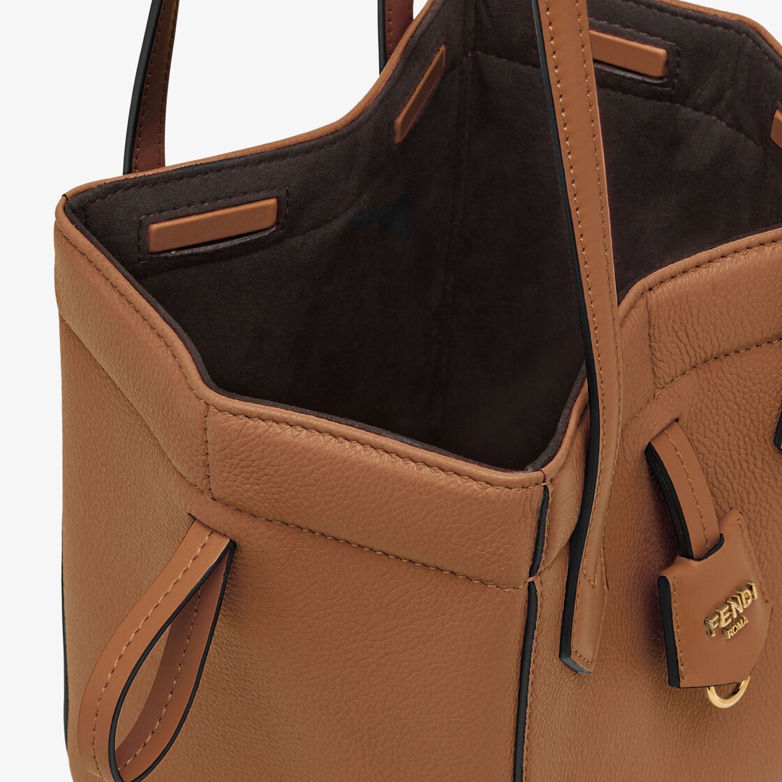 FENDI ORIGAMI MINI 19 IN TRUE BLUE MONOGRAM DENIM WITH CALFSKIN STRAP