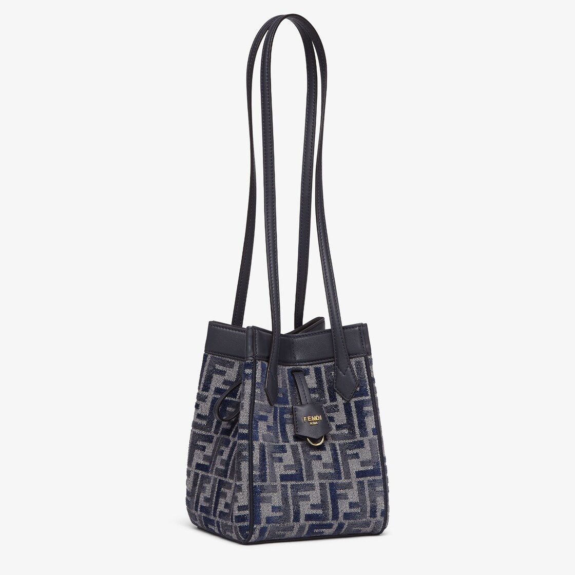 Fendi Origami Mini Transformable dark blue FF chenille mini bag Fendi