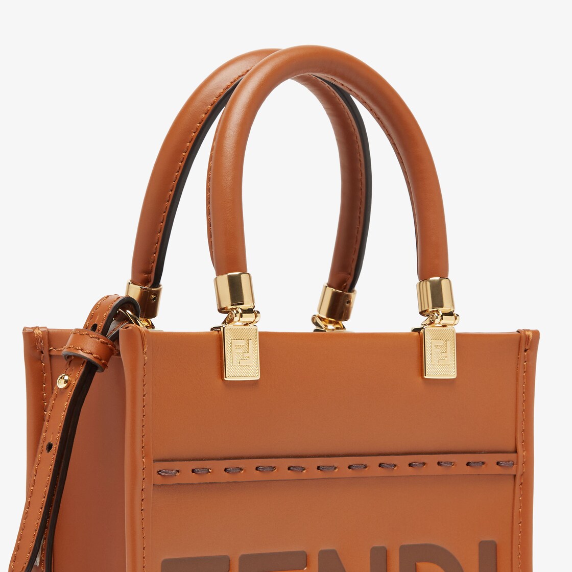 Mini Sunshine Shopper Leather Brown - Image 5/5