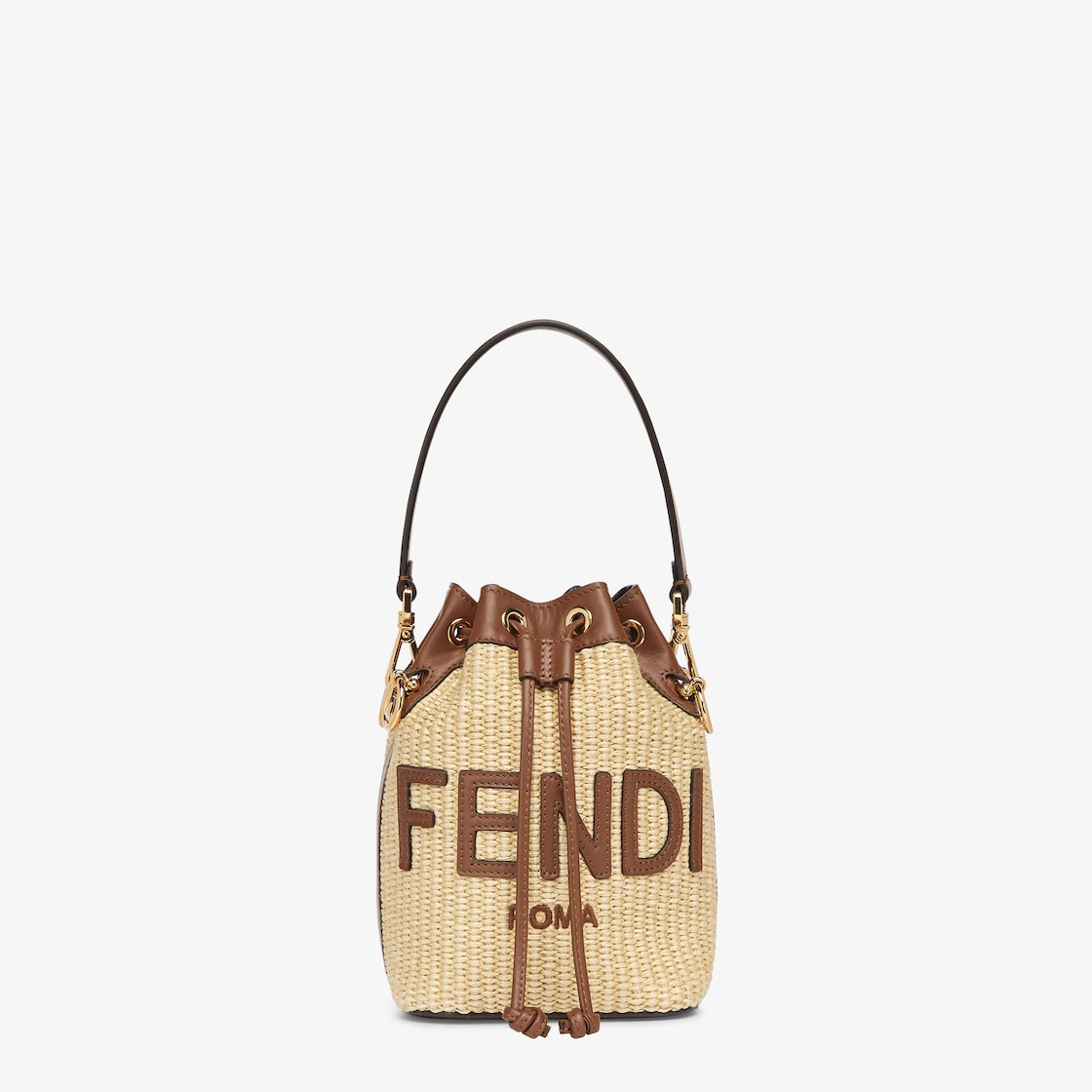 Mon Tresor Beige cotton fibre mini bag Fendi