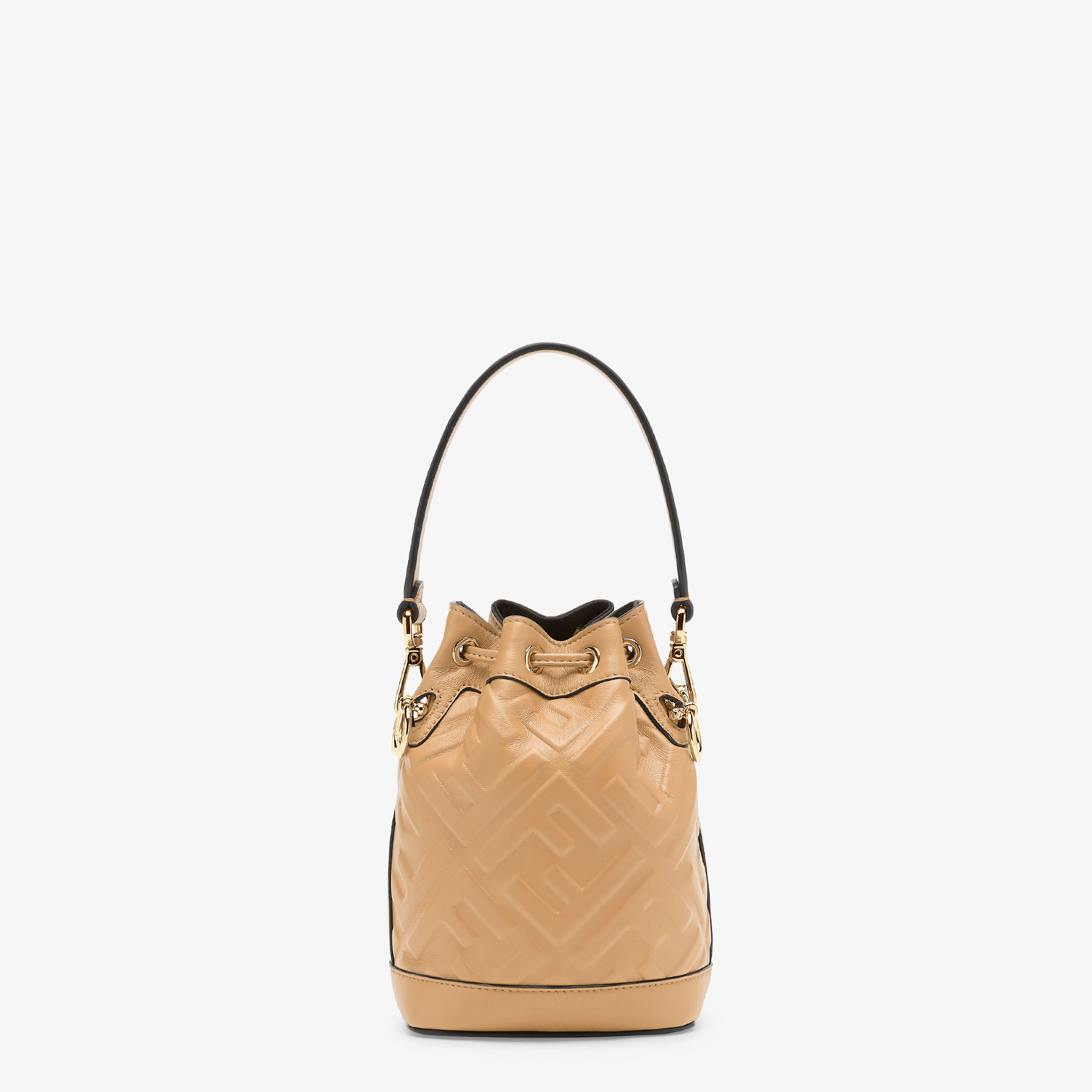 お洒落♪【FENDI】Mon Tresor FFベルベットミニバッグ Fendi Mon Tresor Leather Mini Bucket Bag with FF Motif