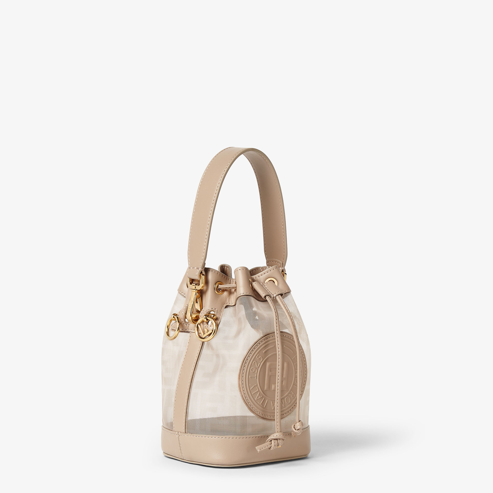 ショルダーバッグ・ポシェット FENDI DOVE GREY MESH MINI MON TRESOR BUCKET BAG Mon Tresor Fabric Gray | Fendi