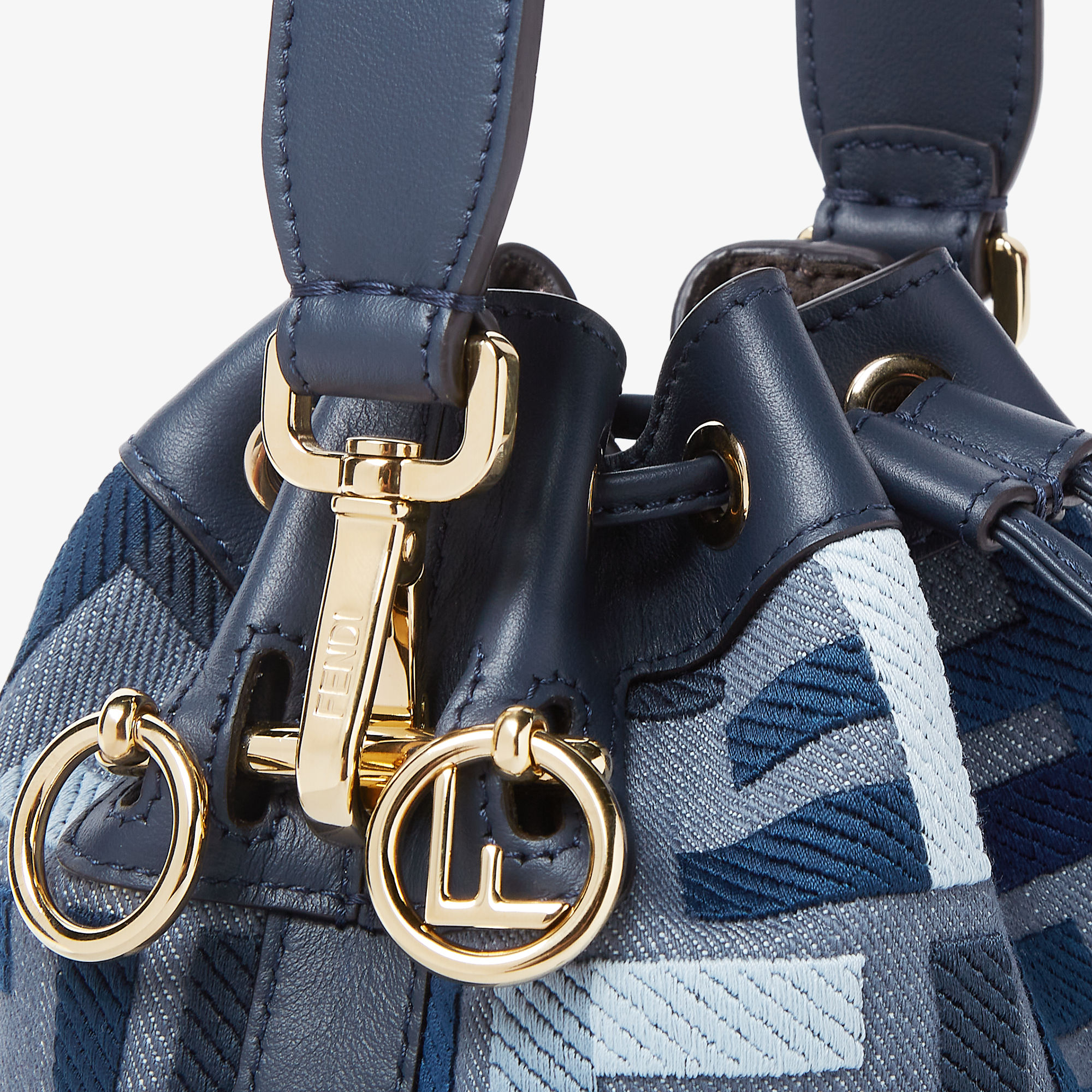 ［FENDI］Mon Tresor ブルーデニム調FFジャカードミニバッグ Mon Tresor Fabric Blue | Fendi