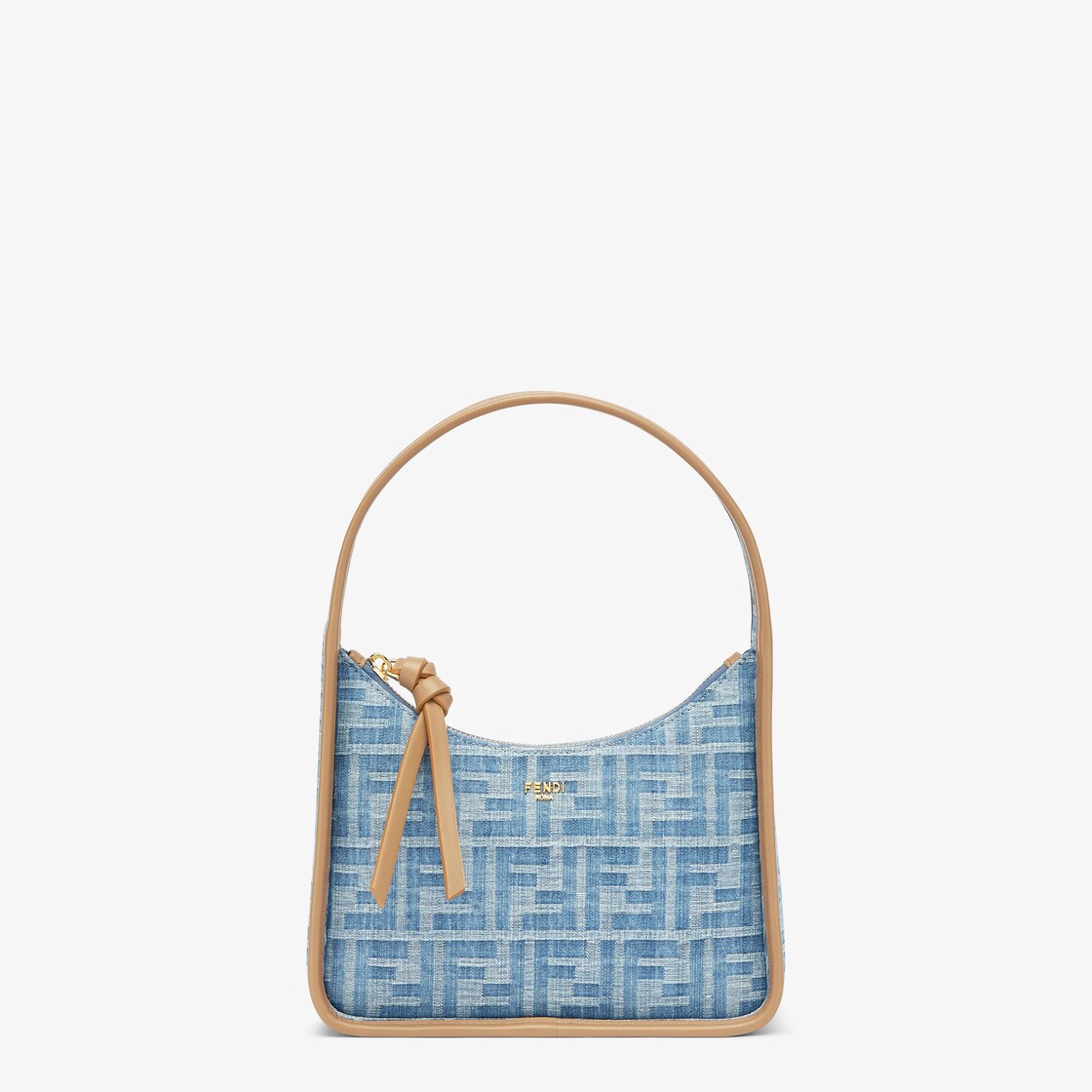 Mini Fendessence - Light blue FF denim fabric mini bag | Fendi