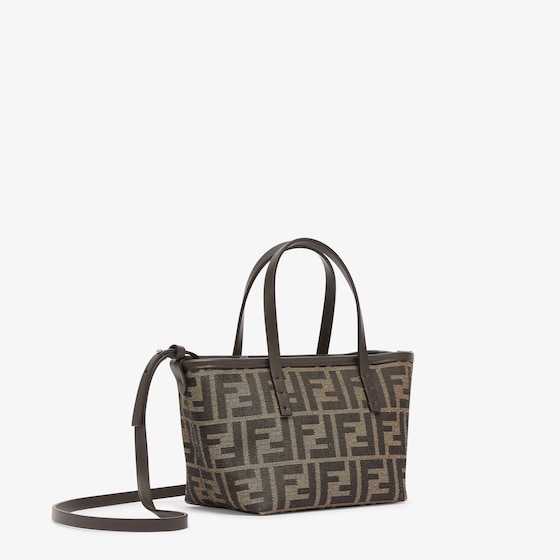 Fendi Mini shopping bag made of jacquard fabric with an iconic | Thumbnail 2