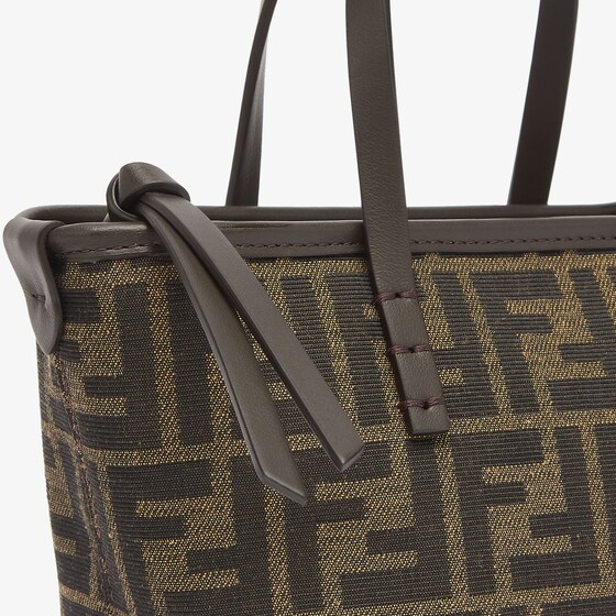Fendi Mini shopping bag made of jacquard fabric with an iconic | Thumbnail 5