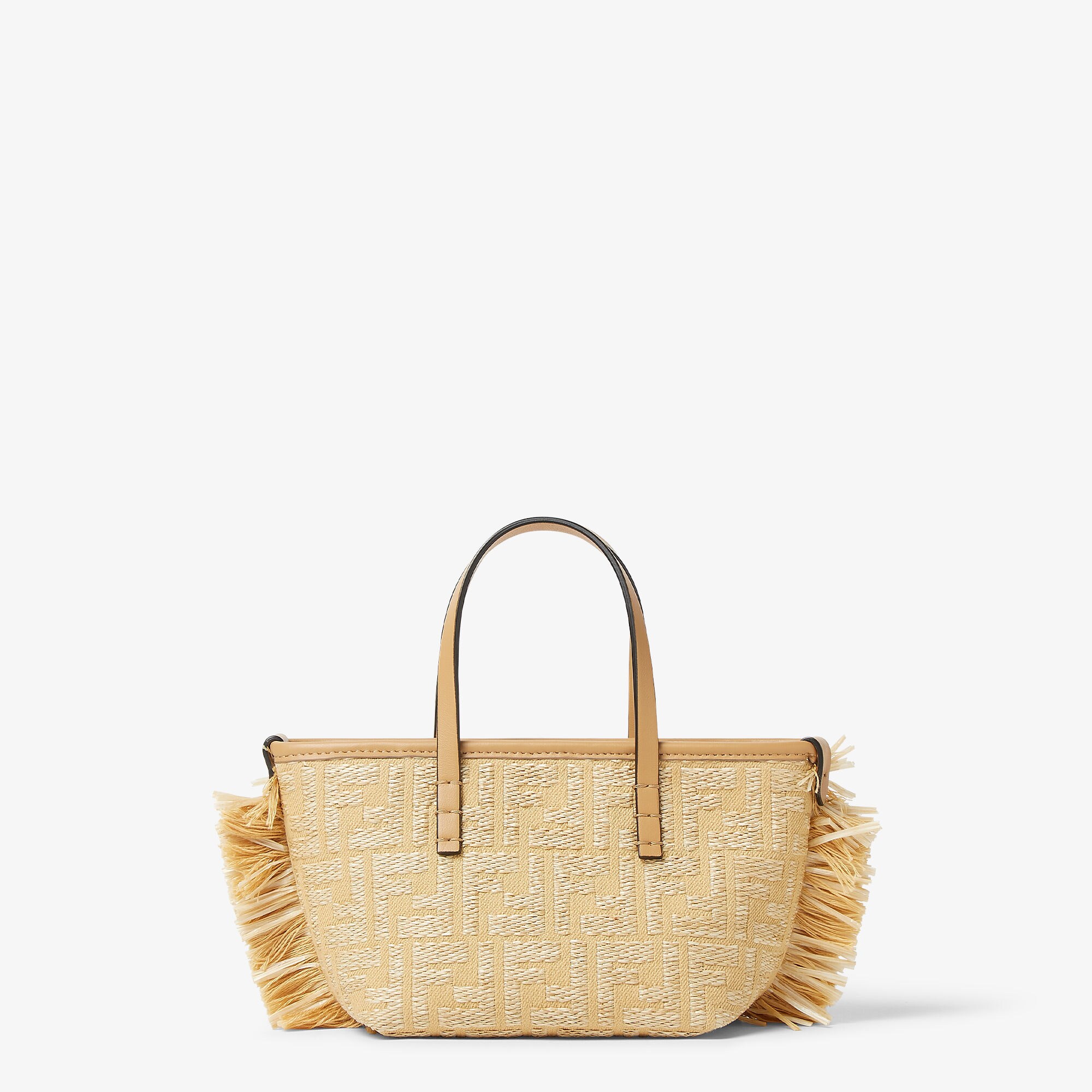 FENDI｜ (Roll Mini Jacquard Bag (8BS096 AUPX F1SNP)) Mini Roll Fabric Brown | Fendi