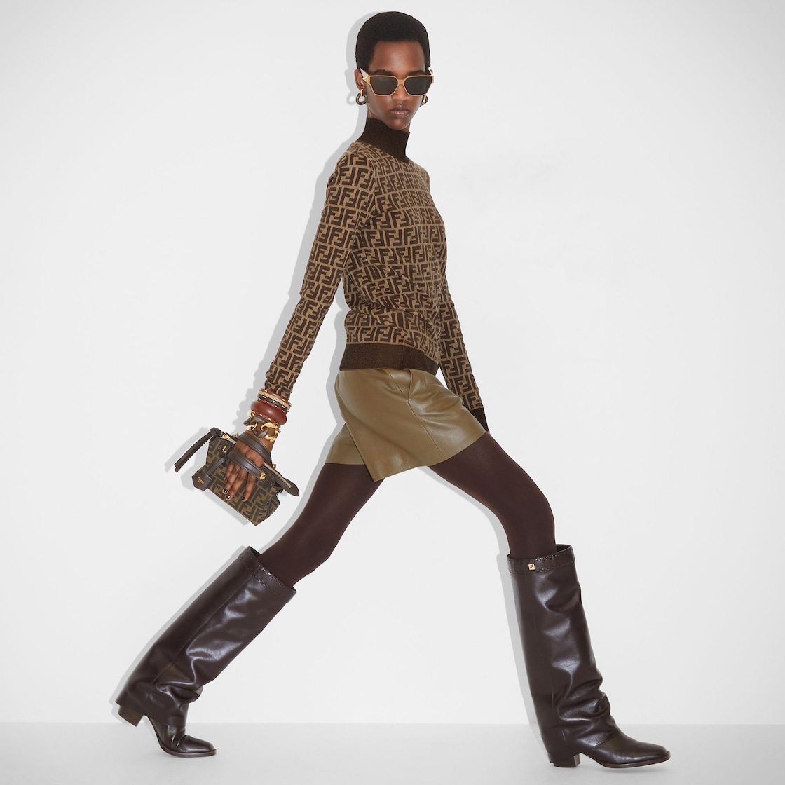 By The Way Soft Mini Fabric Brown | Fendi By The Way Soft Mini Fabric Brown | Fendi