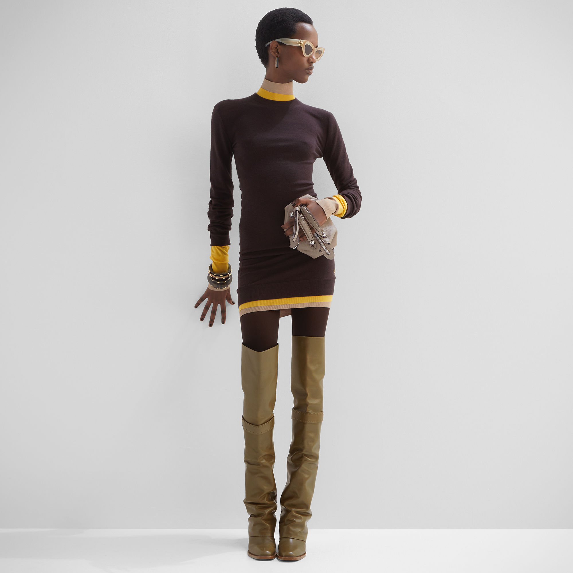 By The Way Selleria Mini Cuoio Romano leather Gray | Fendi By The Way Selleria Mini Cuoio Romano leather Gray | Fendi
