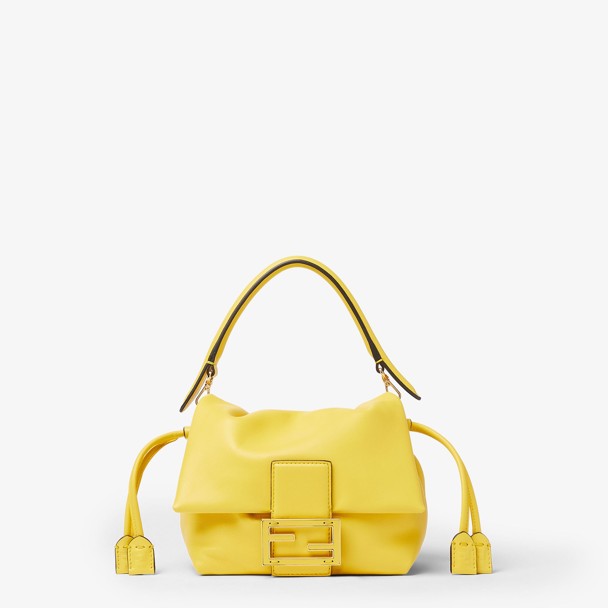 Mamma Baguette Small - Yellow | FENDI US