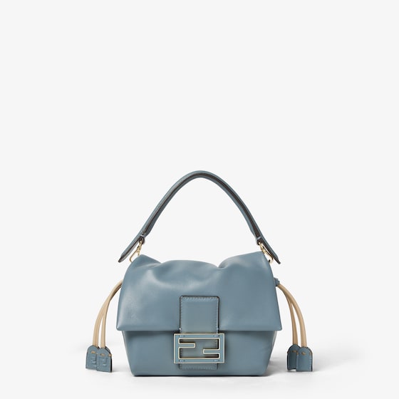 Fendi Mamma Baguette Small In Blue