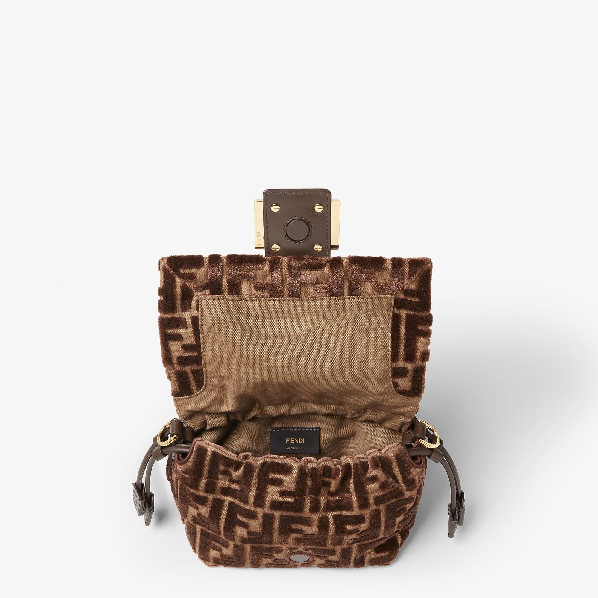 Mamma Baguette スモール ファブリック ブラウン | Fendi