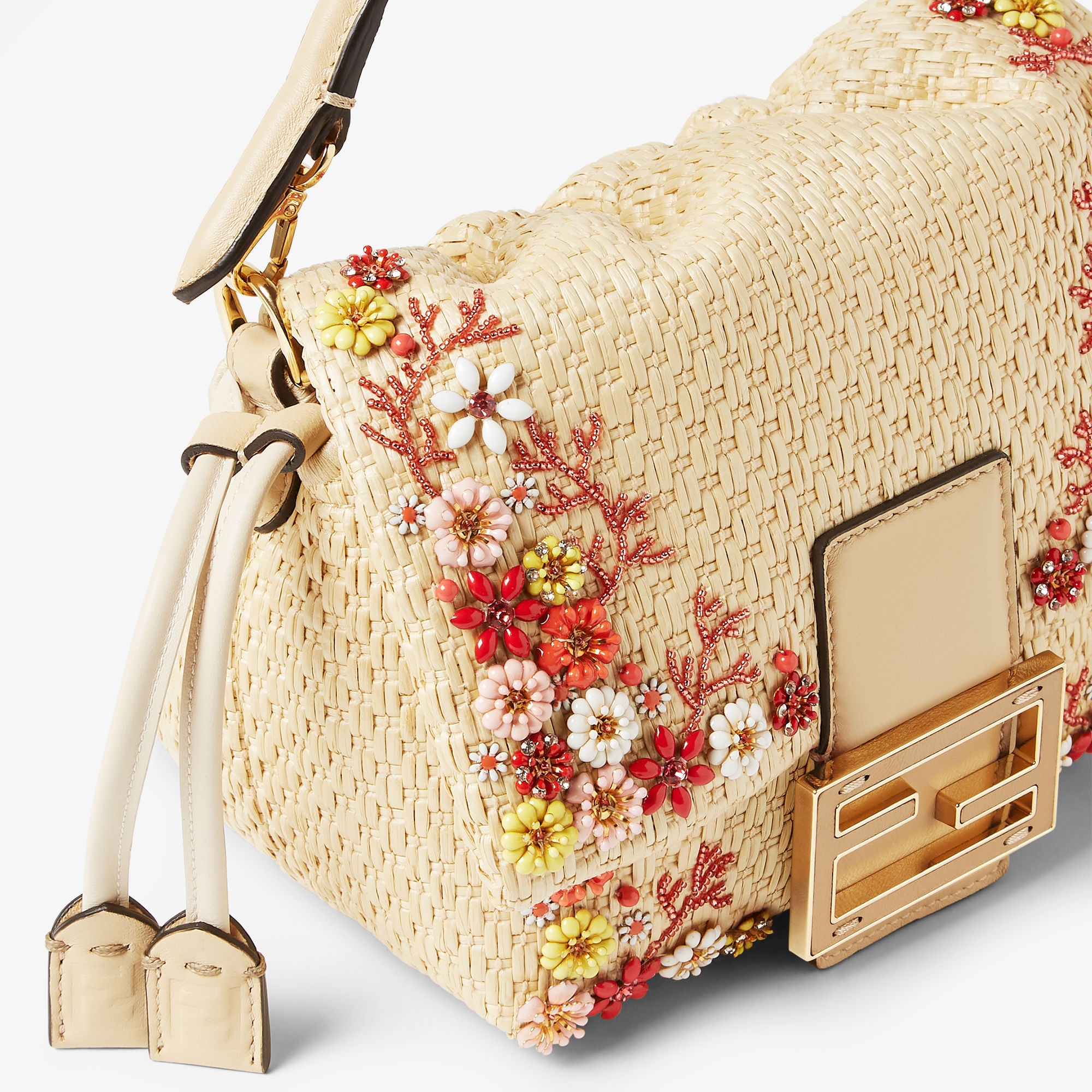 【FENDI】25SS＊ビーズ フラワー刺繍 Mamma Baguette スモール Mamma Baguette Small Sequins or crystals Multicolour | Fendi