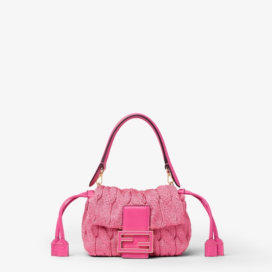 Fendi Mamma Baguette Small In Pink